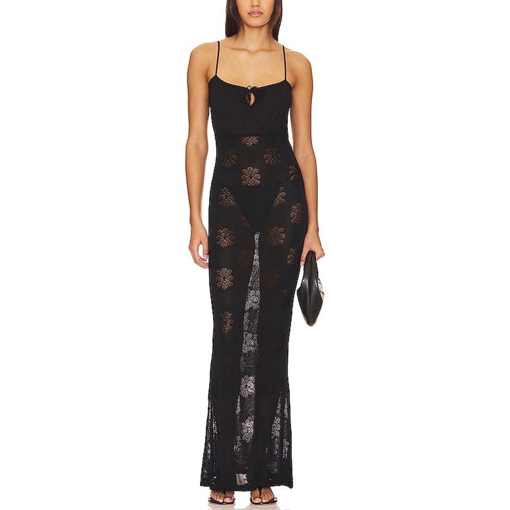Asta Resort Sheer Black Cecilia Dress Size S